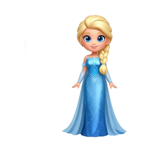 Blonde ice queen in blue gown emoji