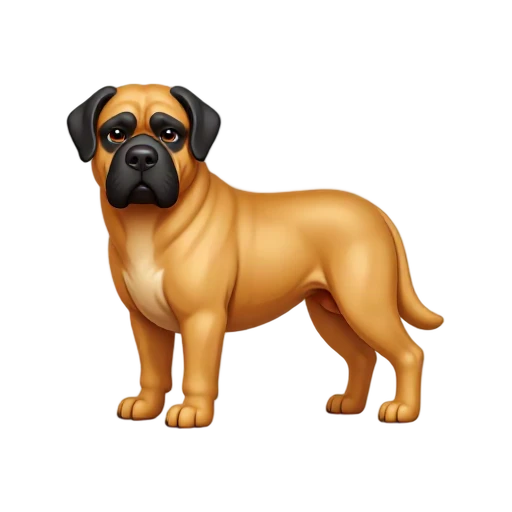 Large fawn English Mastiff dog emoji