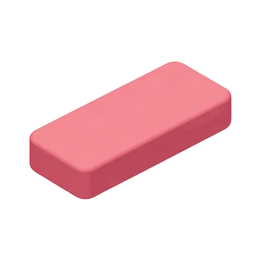 Pink rubber eraser