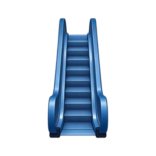 Blue escalator