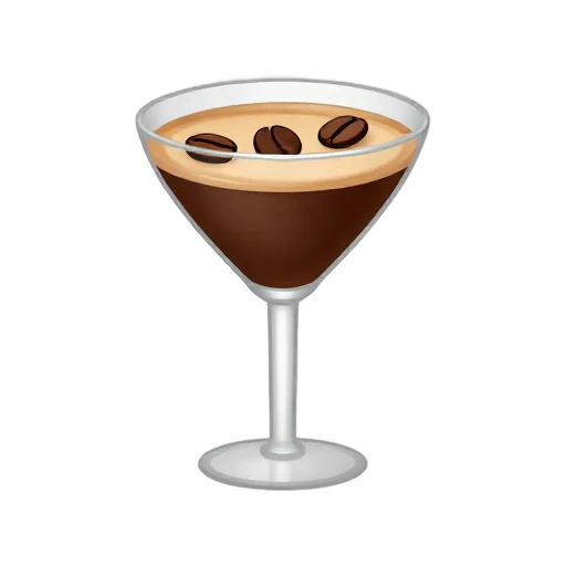 Espresso martini with three coffee beans emoji