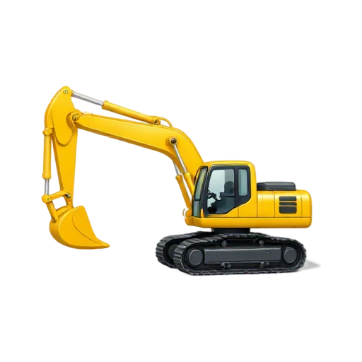 Yellow excavator