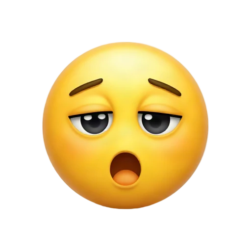 Yellow exhausted face with drooping eyelids and dark under-eye bags
