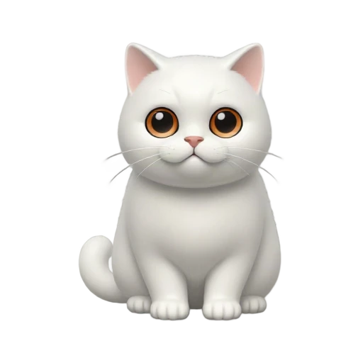 Round-faced Exotic Shorthair cat with plush white coat