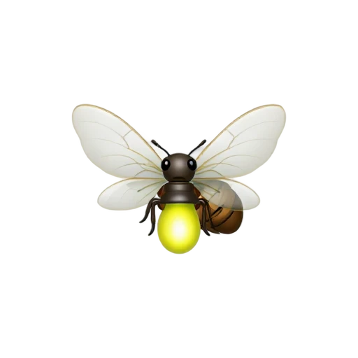 Firefly with a glowing yellow green tail
