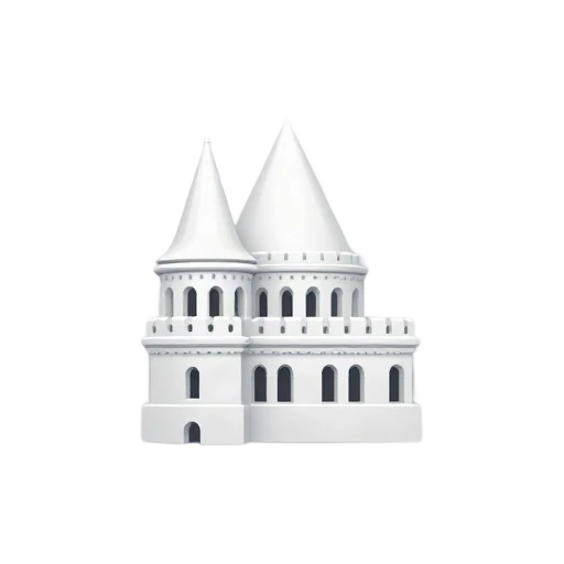 Fisherman's Bastion: white terraces and cone-roofed towers.