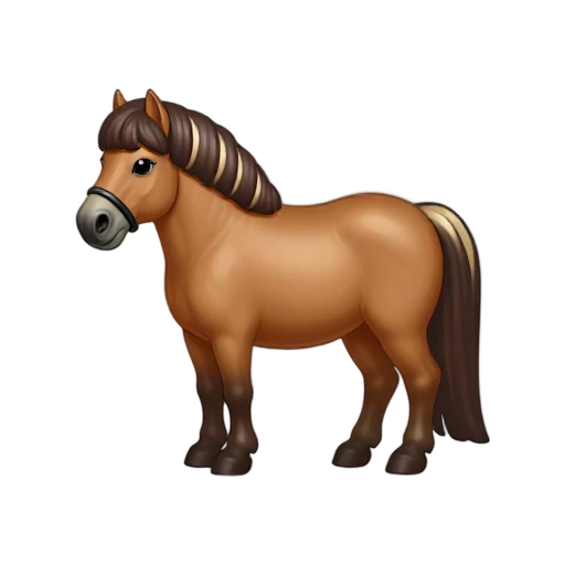 Dun Norwegian Fjord horse emoji