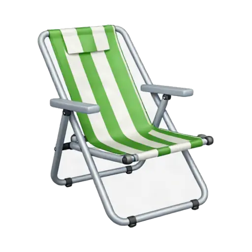 Striped folding lawn chair