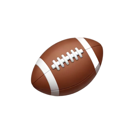Brown American football with white laces