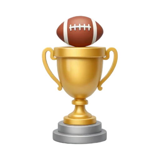 Gold football championship trophy