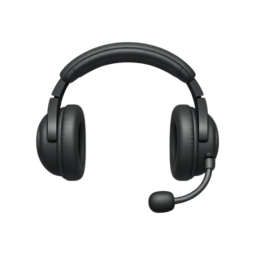 Black American football coach headset with boom microphone