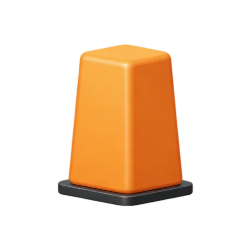 Orange American football end zone pylon