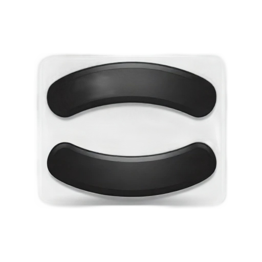 Two black football eye-black adhesive strips