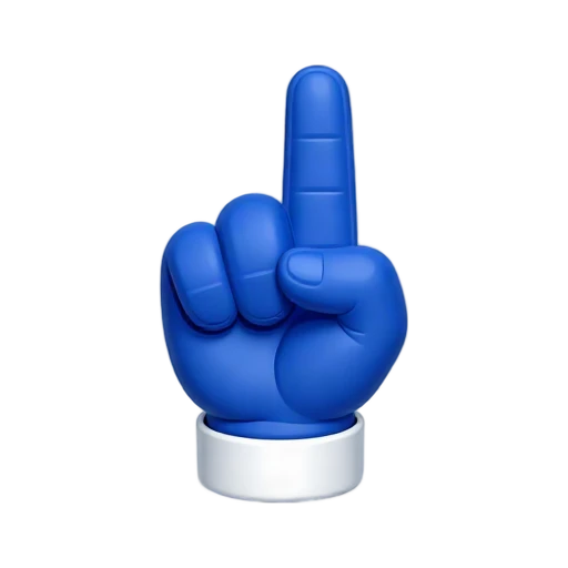 Blue number-one football foam finger