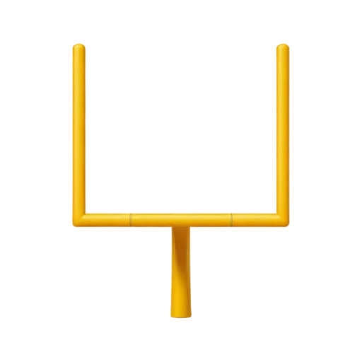 Yellow American football goalposts