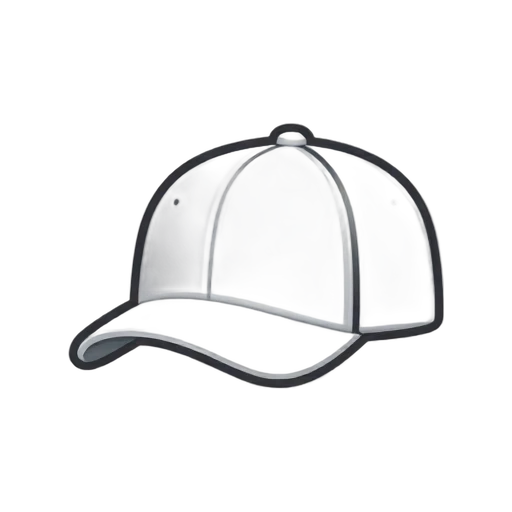 White American football referee cap with black brim