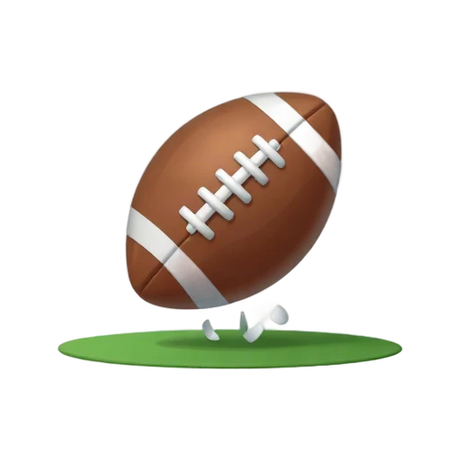 American football spiking onto green turf