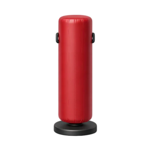 Red American football tackle dummy