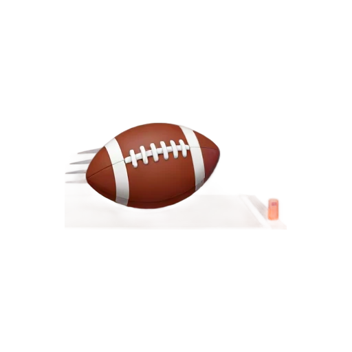 American football moving over a goal line for a touchdown