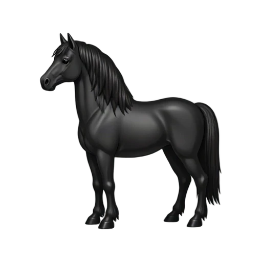 Black Friesian horse emoji