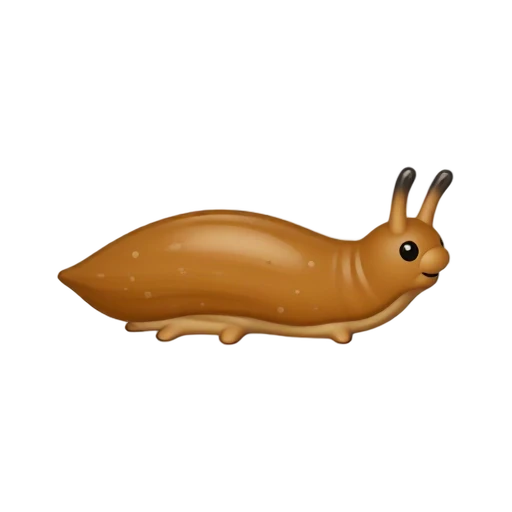 Amber brown garden slug emoji