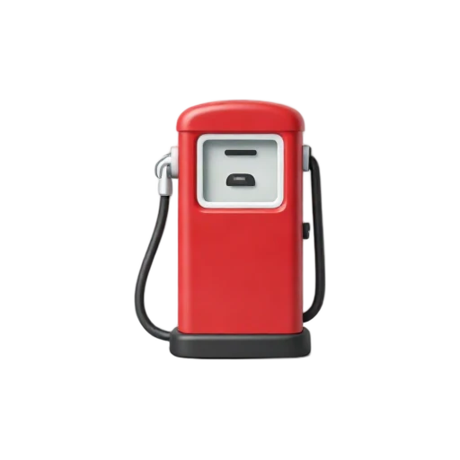 Red gas pump