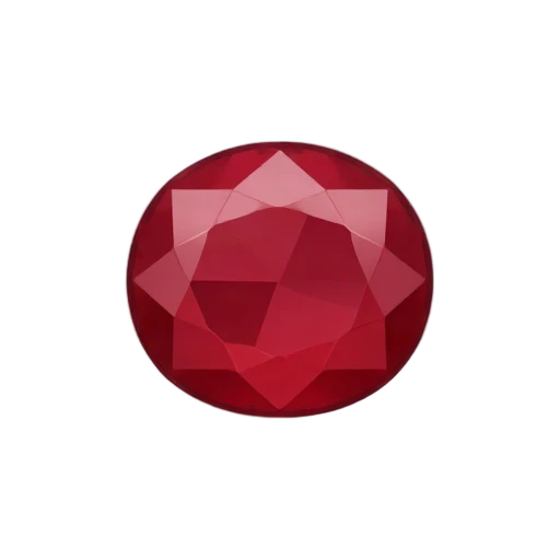 Faceted red ruby gemstone