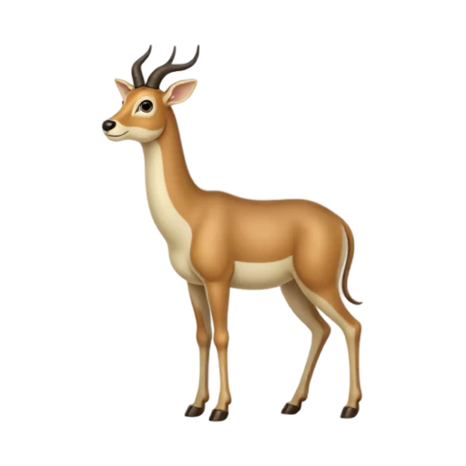 Gerenuk antelope with long neck emoji