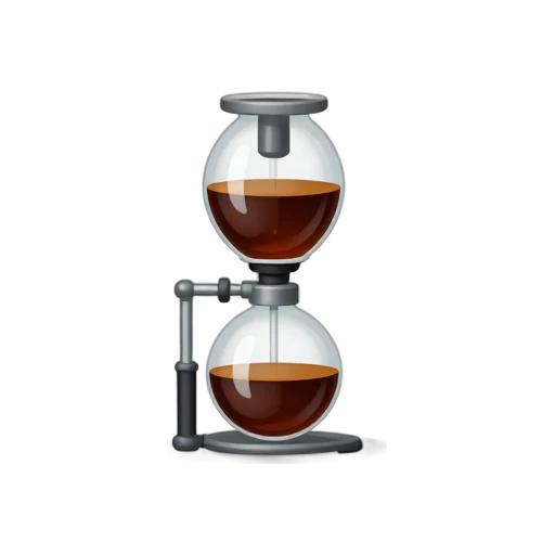 Two chamber glass siphon coffee brewer emoji