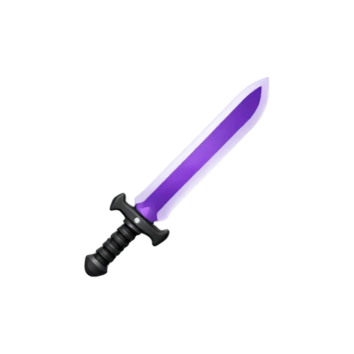 Violet glowing space sword emoji
