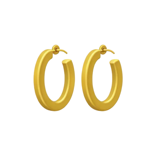 Pair of gold hoop earrings