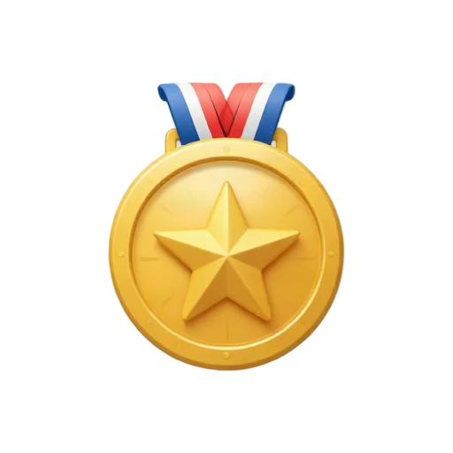 Gold star medal