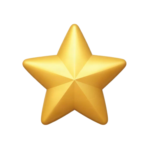 Gold five pointed star