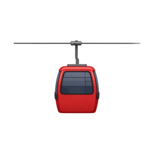 Red gondola lift cabin
