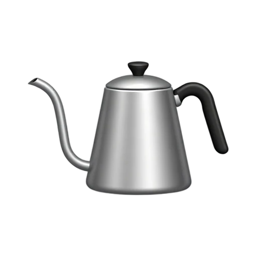 Gooseneck coffee kettle with narrow curved spout emoji