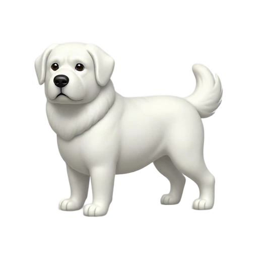 Large white Great Pyrenees dog emoji