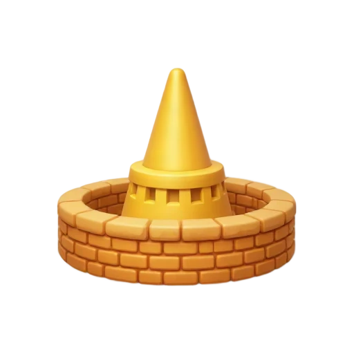 Great Zimbabwe: curved dry-stone wall and conical tower.