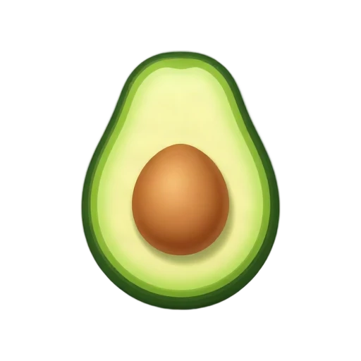 Avocado half with pit