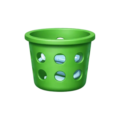 Green laundry basket