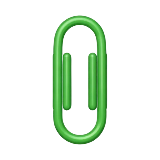 Green paper clip