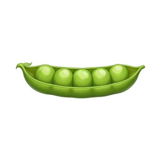Open green pea pod