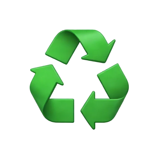 Green recycling symbol