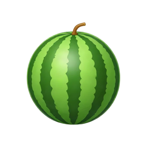 Whole green striped watermelon