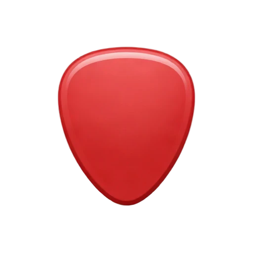 Blank red guitar pick