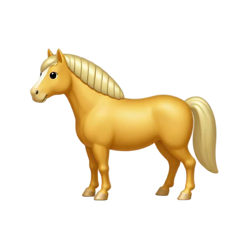 Golden Haflinger horse emoji