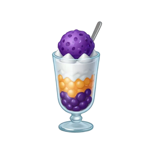 Colorful halo-halo dessert glass emoji
