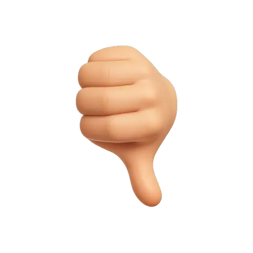 Hand giving thumbs down