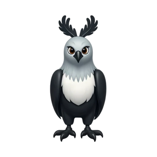 Harpy eagle with double crest emoji