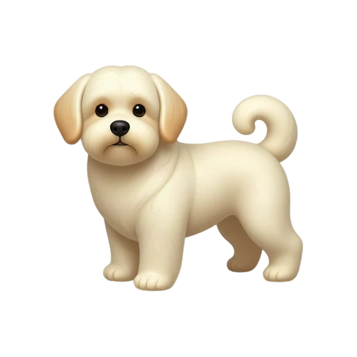 Small long-haired Havanese dog emoji