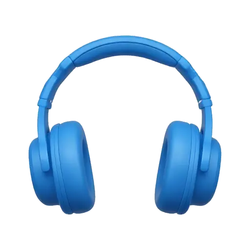 Bright blue over-ear headphones